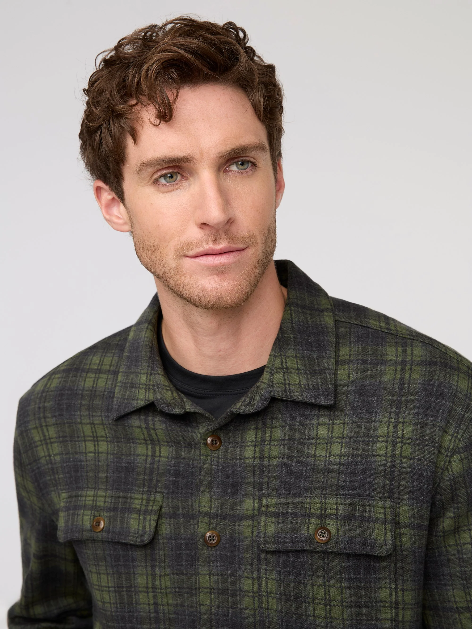 Duer Mens Heather Mauve Plaid Flannel - Image 4