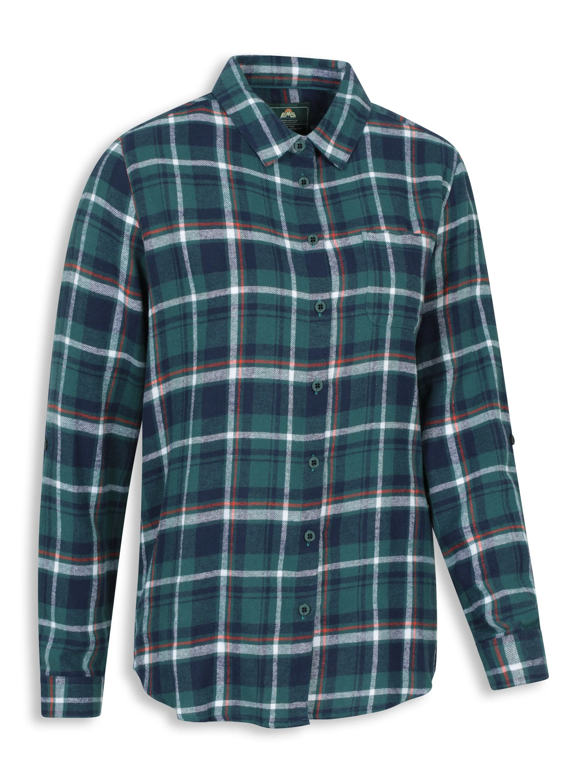 EMS Balsam Womens Long Line Flannel Shirt - Image 17