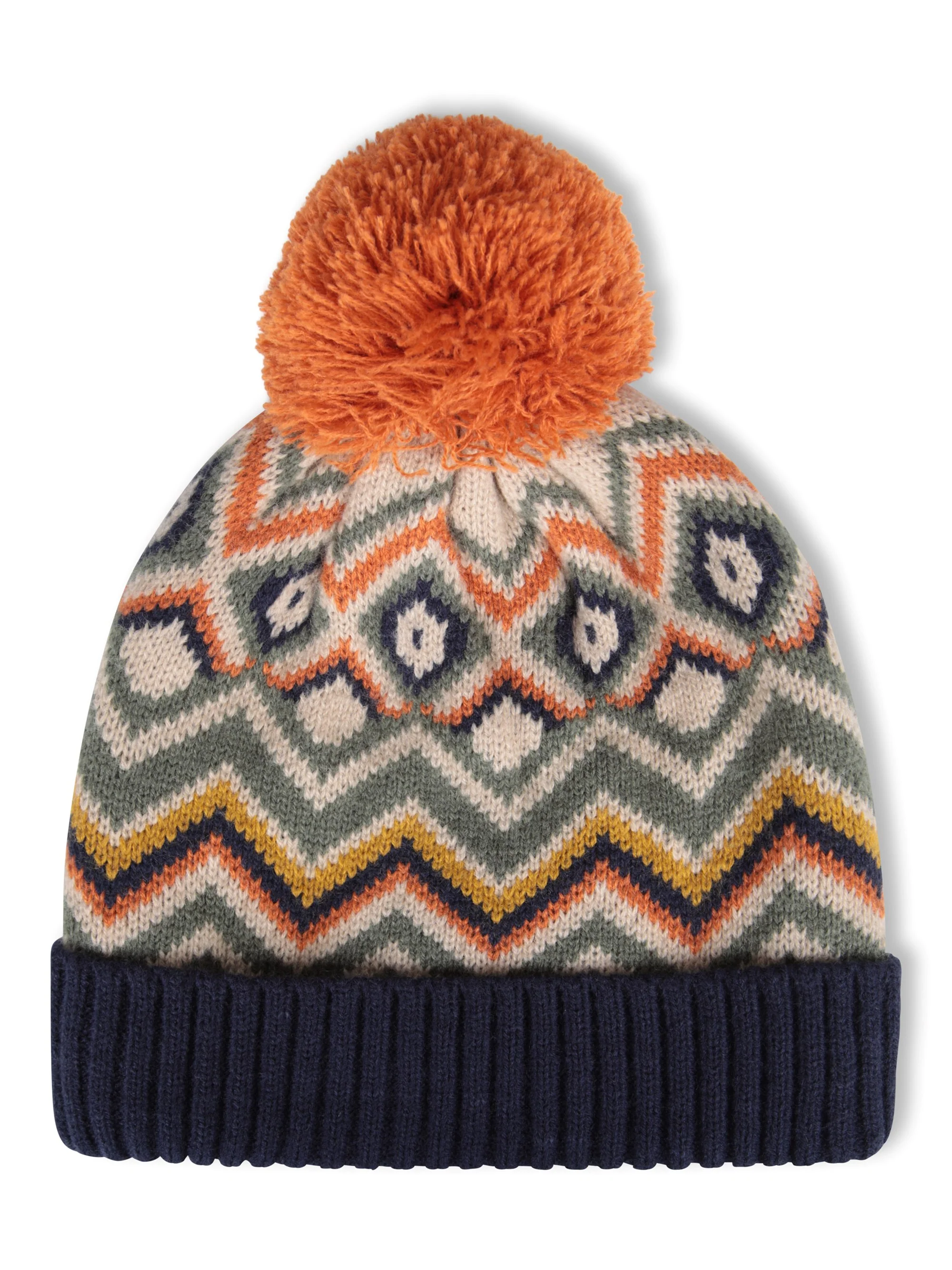 EMS Kids Fleece Lined Chevron Pom Beanie - Image 8