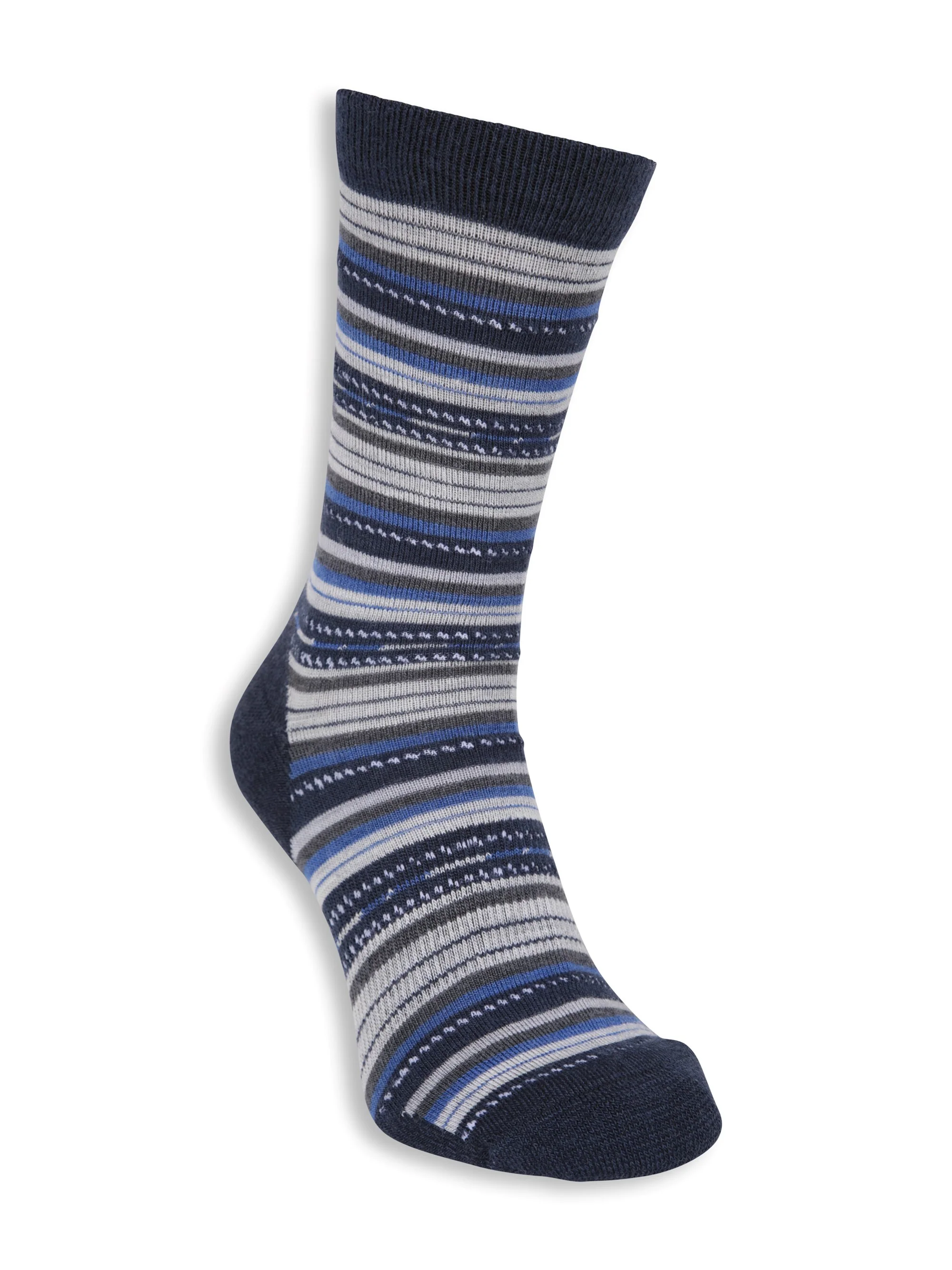 EMS Mens Striped Merino Everyday Crew Sock