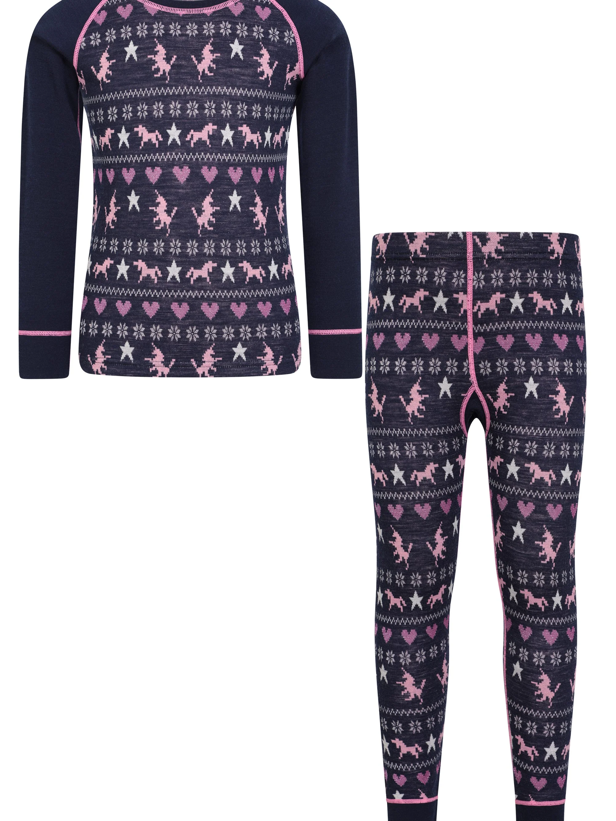 Mountain Warehouse Jacquard Kids Merino Base Layer Set