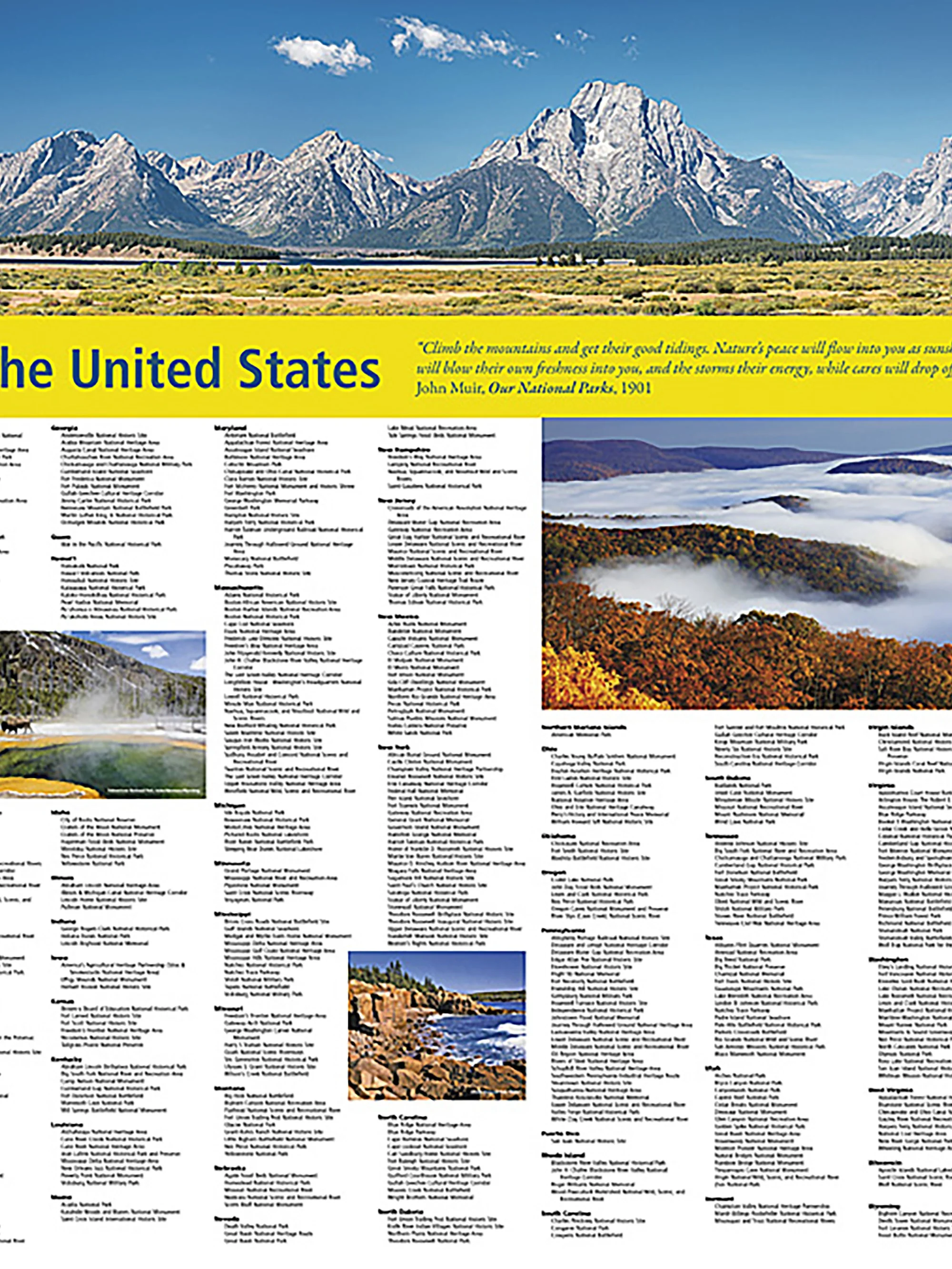 National Geographic National Parks of the United States Map - Image 2