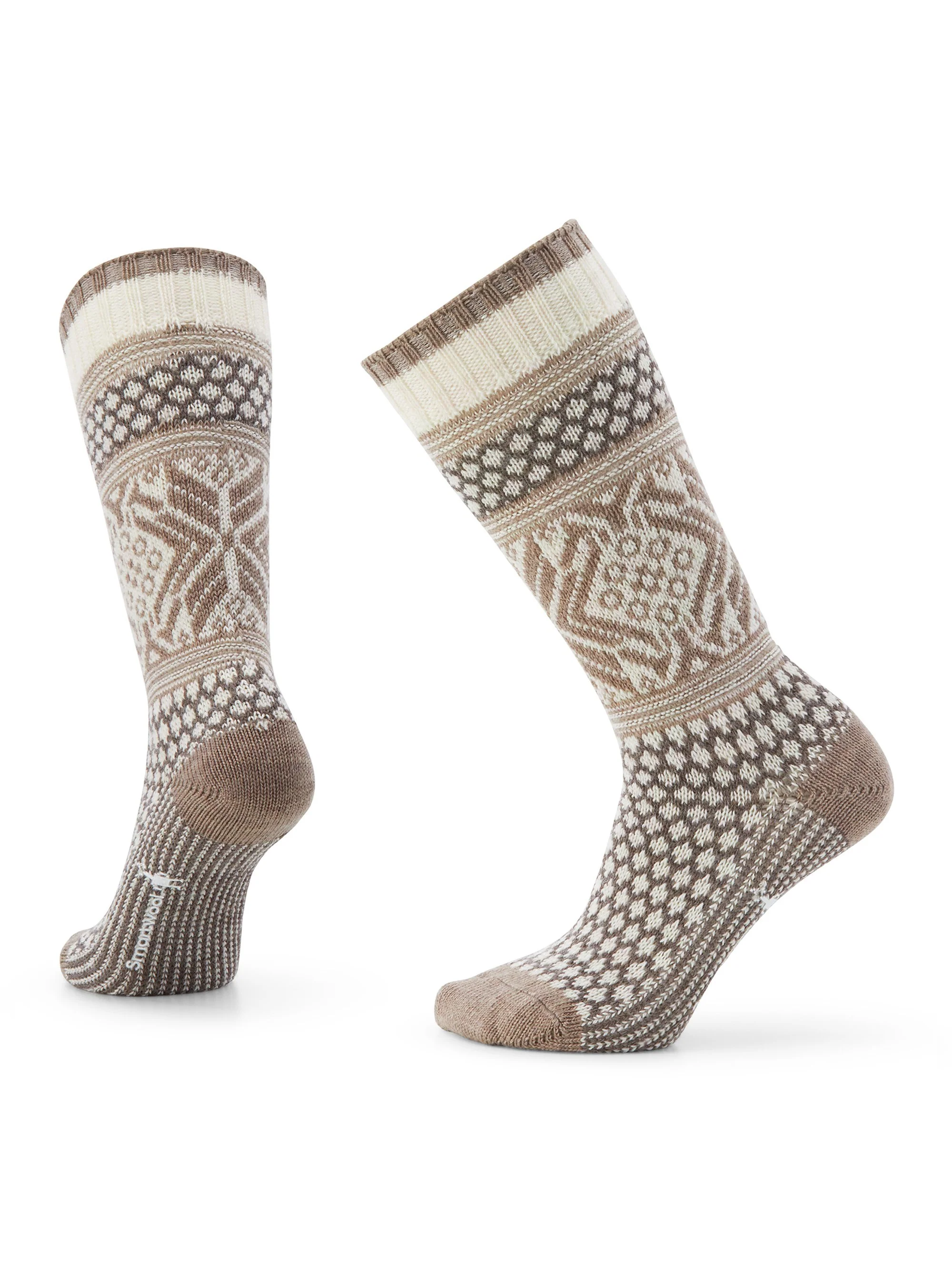 Smartwool Womens Everyday Cozy Popcorn Snowflake Crew Socks