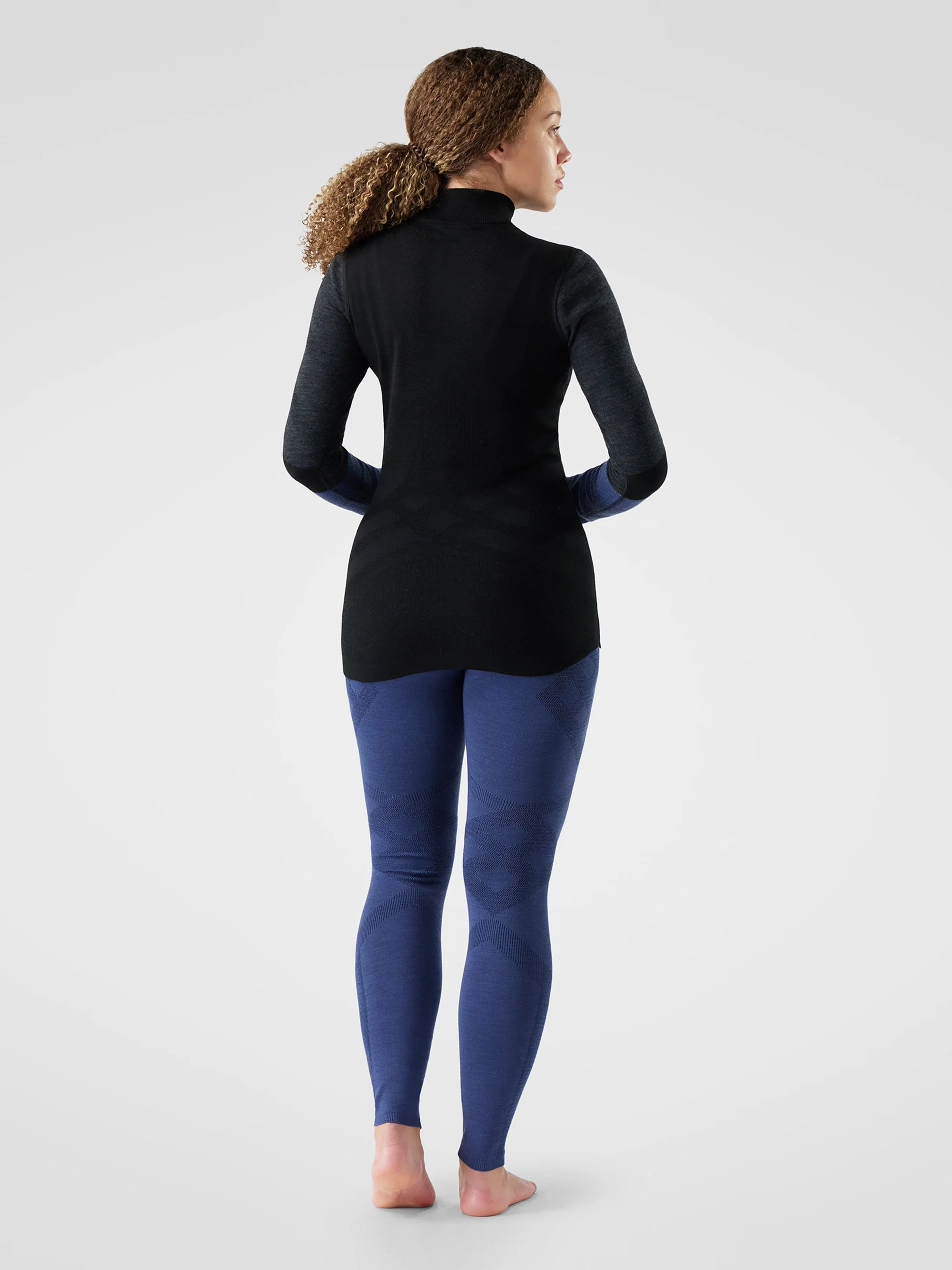 Smartwool Womens Intraknit Thermal Merino Base Layer Colorblock 1/4 Zip - Image 2