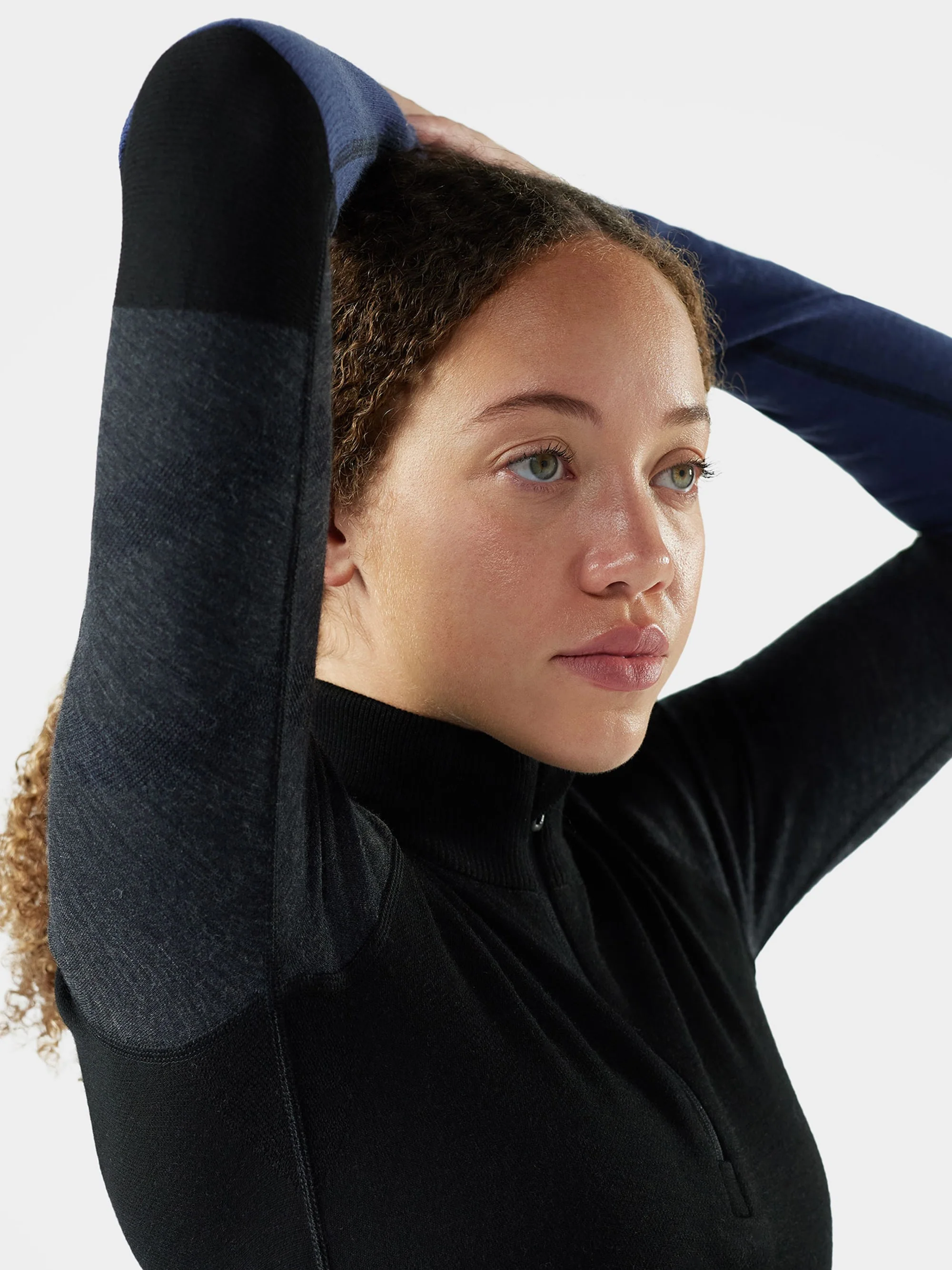 Smartwool Womens Intraknit Thermal Merino Base Layer Colorblock 1/4 Zip - Image 3